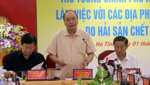 PM Nguyen Xuan Phuc: Resolutely deal with law violators in environmental incident  - ảnh 1